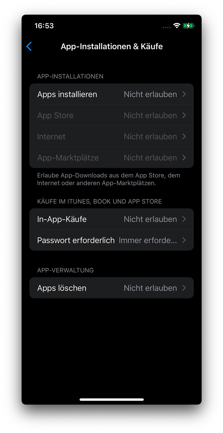 App-Installationen und Käufe