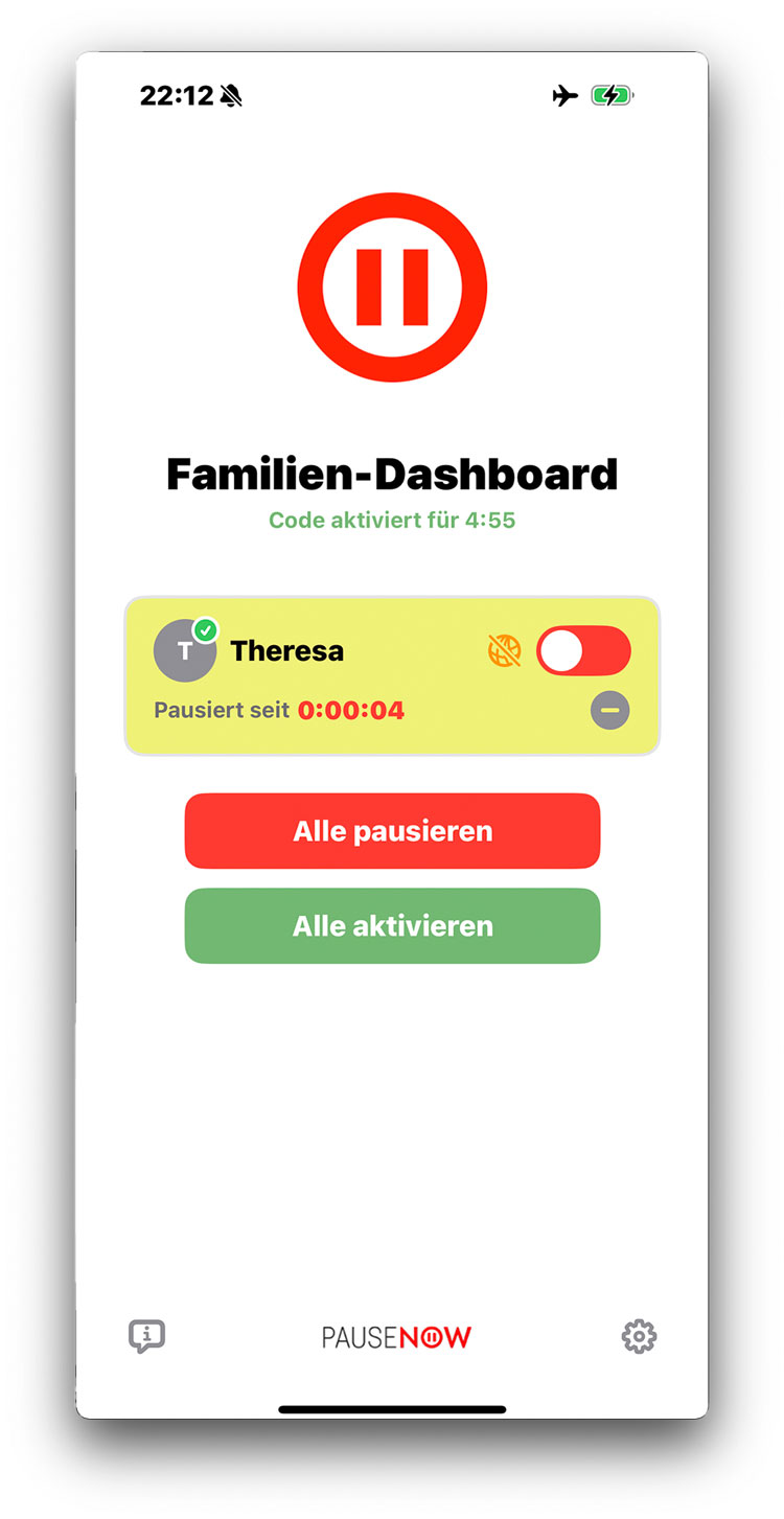 Kinderkarte gelb, durchgestrichener Funkmast