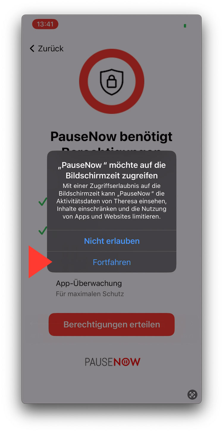 FamilyControls-Berechtigung