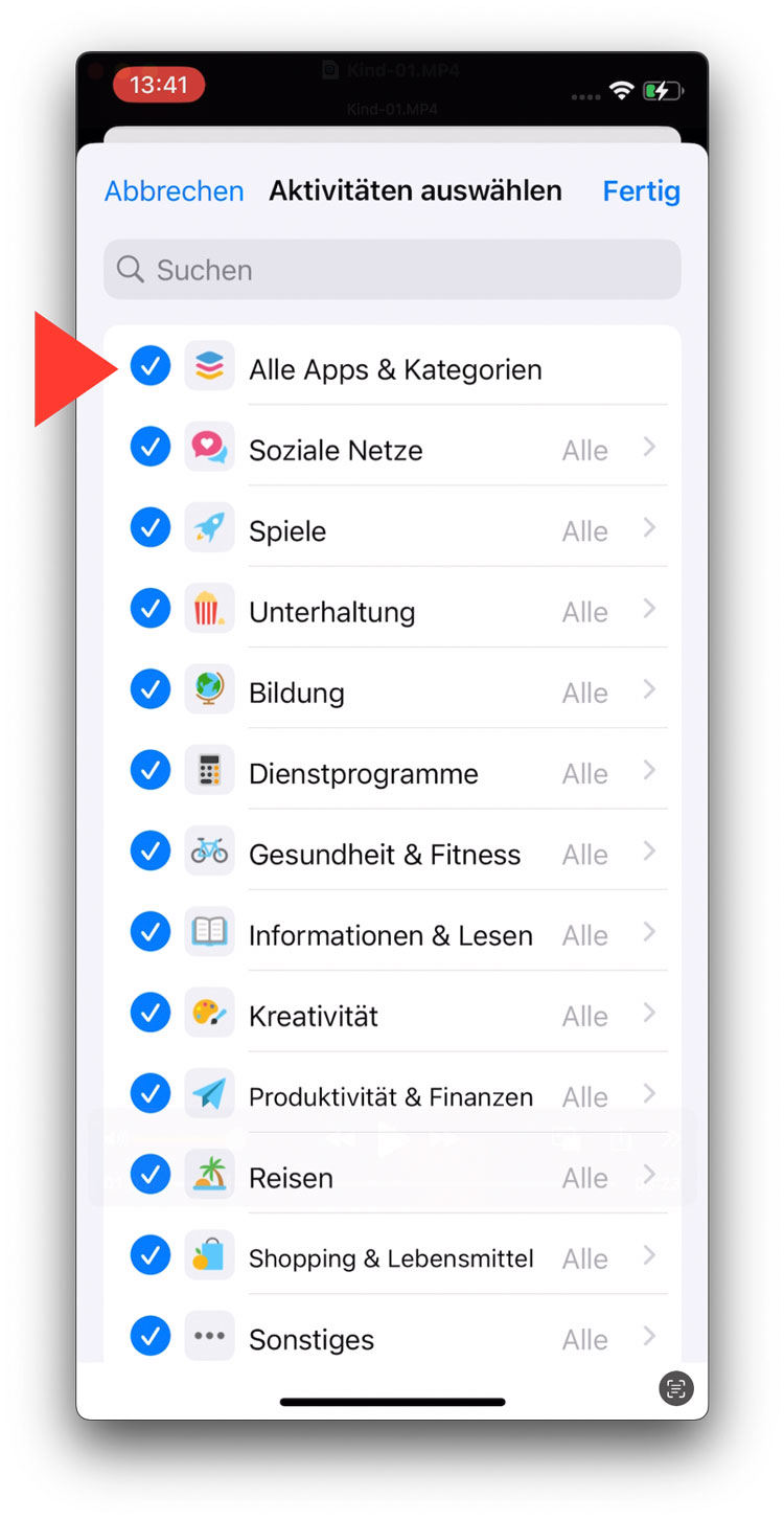 Alle Kategorien auswählen