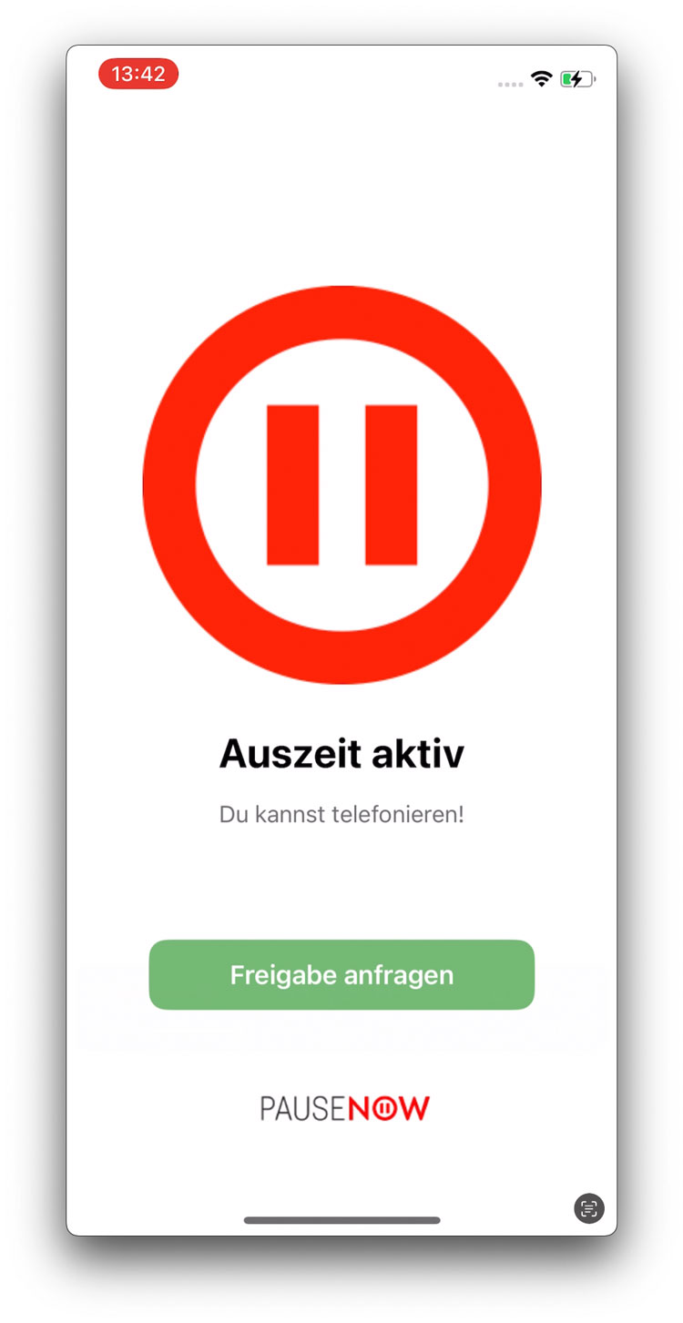 PauseNow in „Immer erlaubt