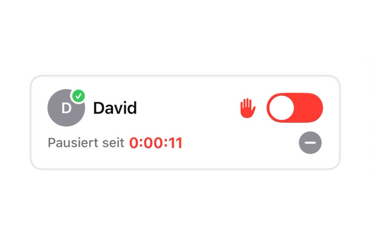 Rote Hand neben dem Toggle bei Trickster-Modus